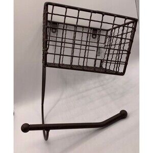 Rustic Bronze Farmhouse Toilet Paper Holder RN 093847 Wayfair Wet Wipes Basket